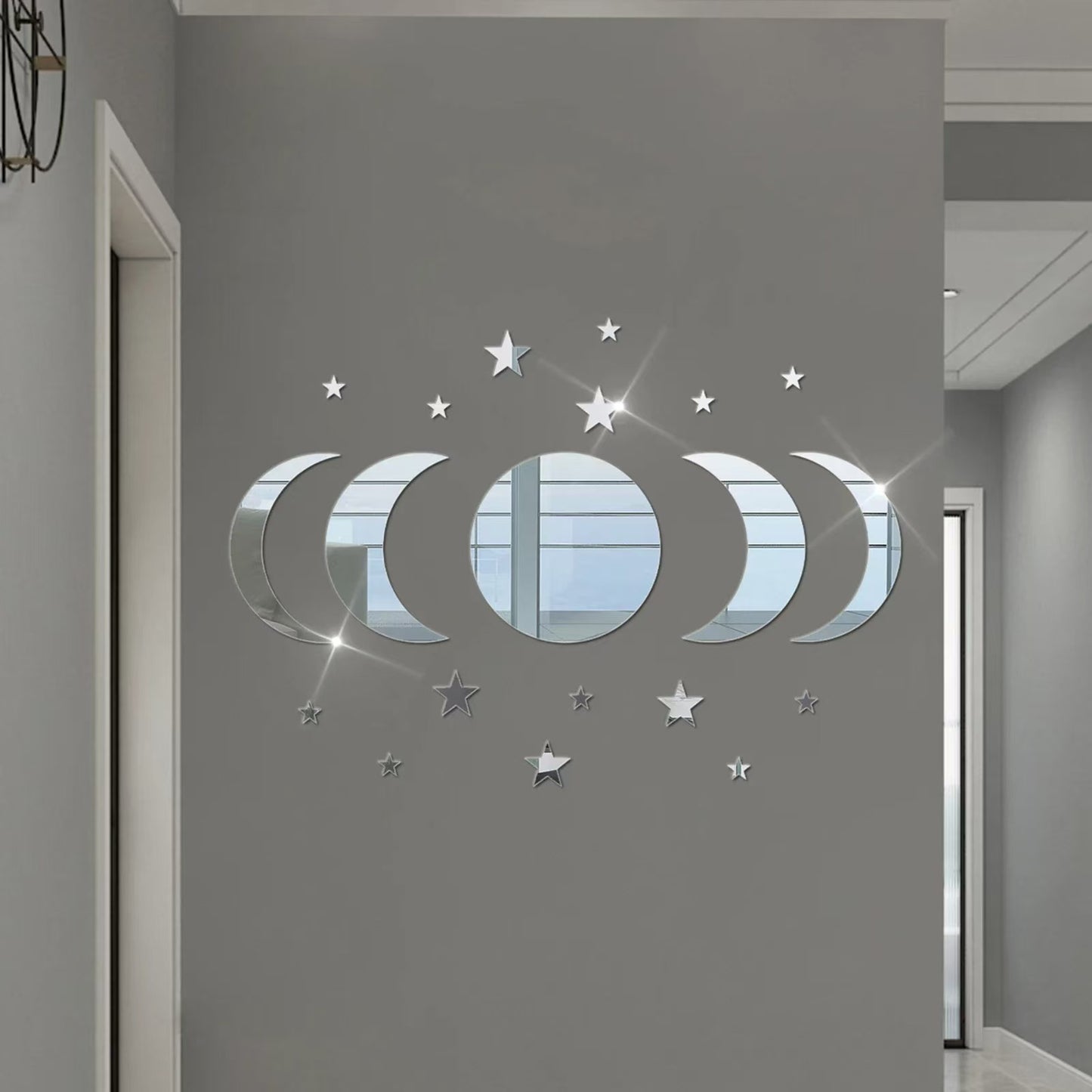 Acrylic Star Moon Shape Wall Sticker