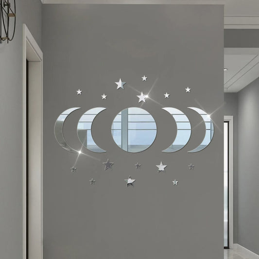 Acrylic Star Moon Shape Wall Sticker