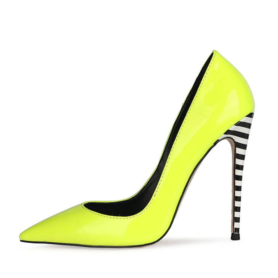 Pointed Patent Leather High Heels