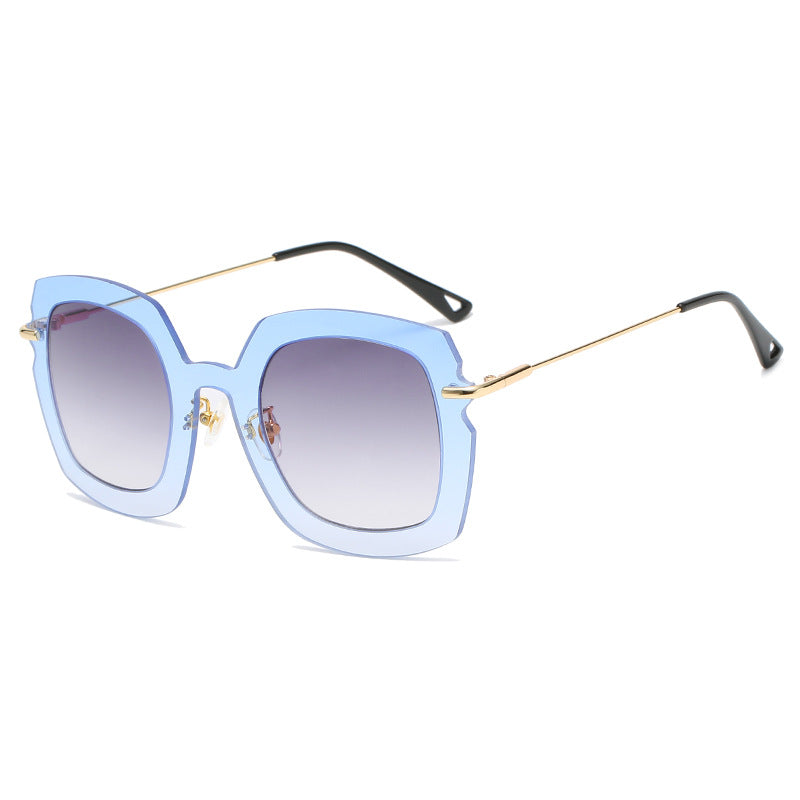 Large Frame Square Gradient Sunglasses