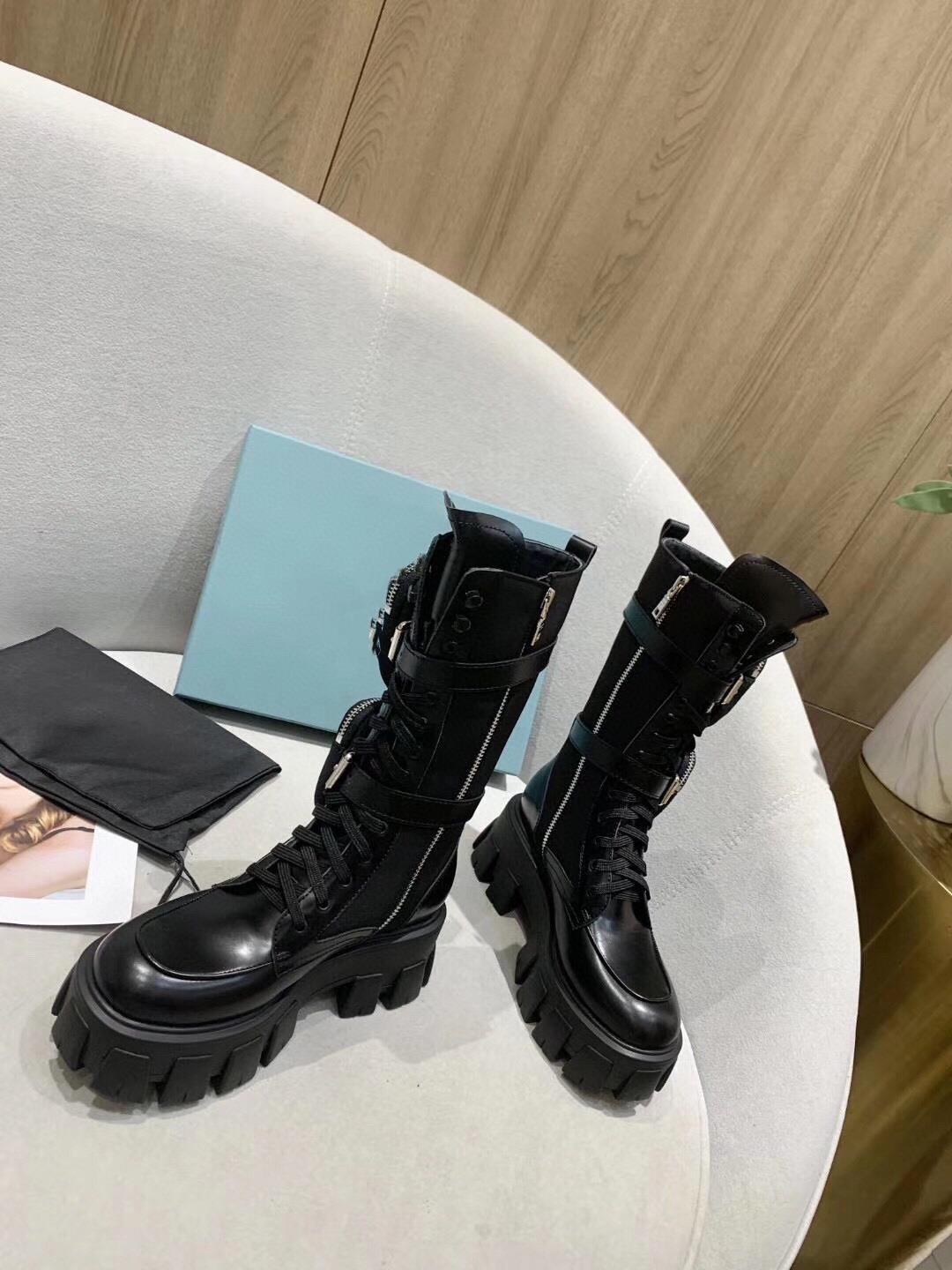 Leather Platform Bag Tactical Martin Boots