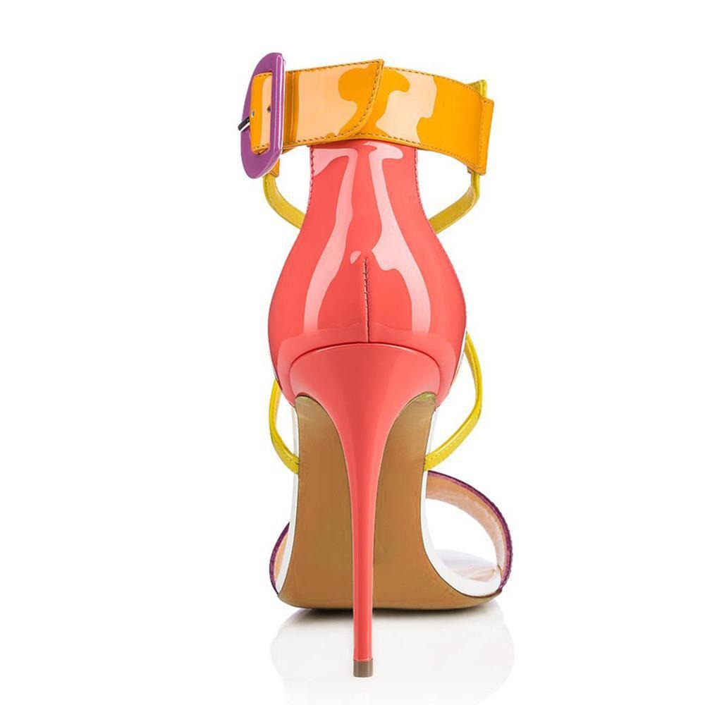 Patent Leather Ankle Strap High Heels