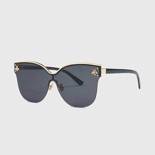 ROYAL GIRL Oversize Rimless Sunglasses UV400