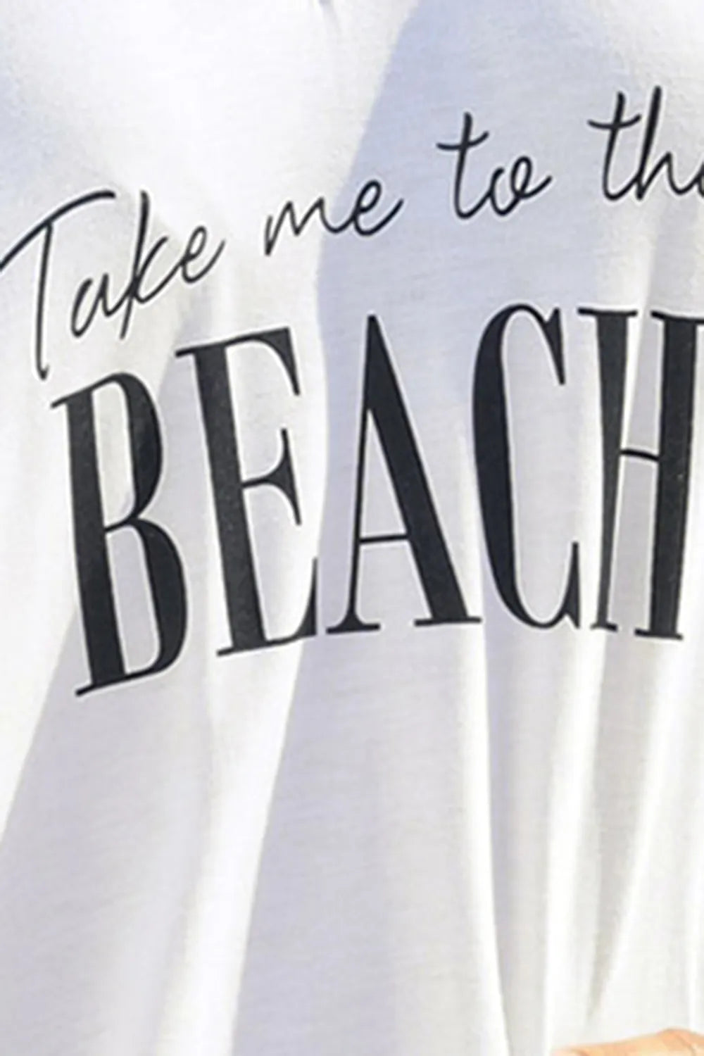 Off Shoulder "Take Me to the Beach" Bikini Cover Up