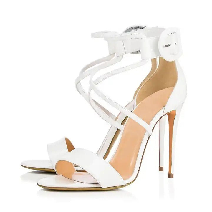 Patent Leather Ankle Strap High Heels