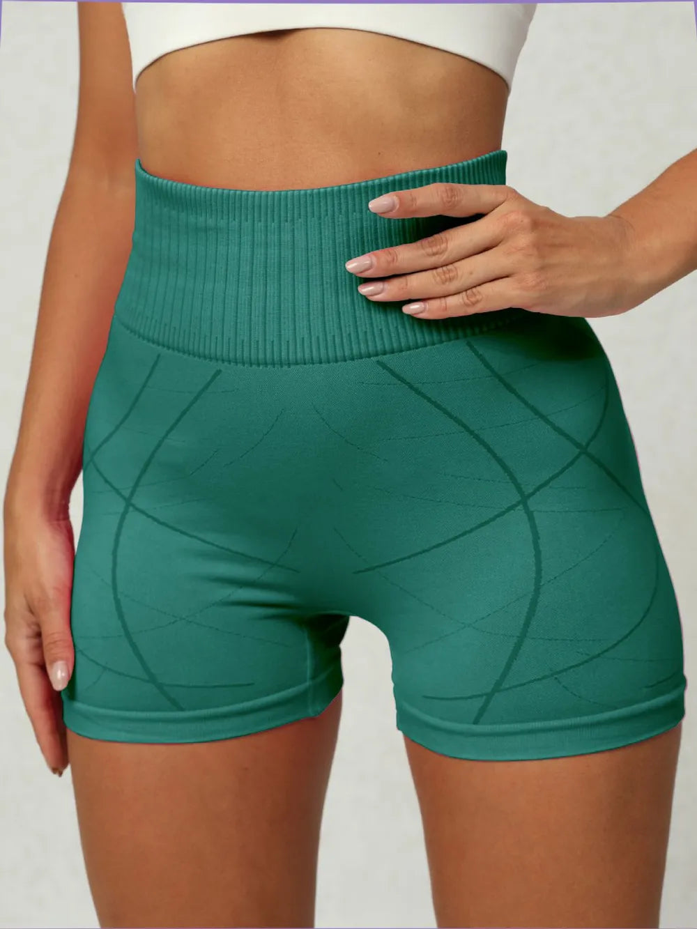 High Waist Active Spandex Shorts