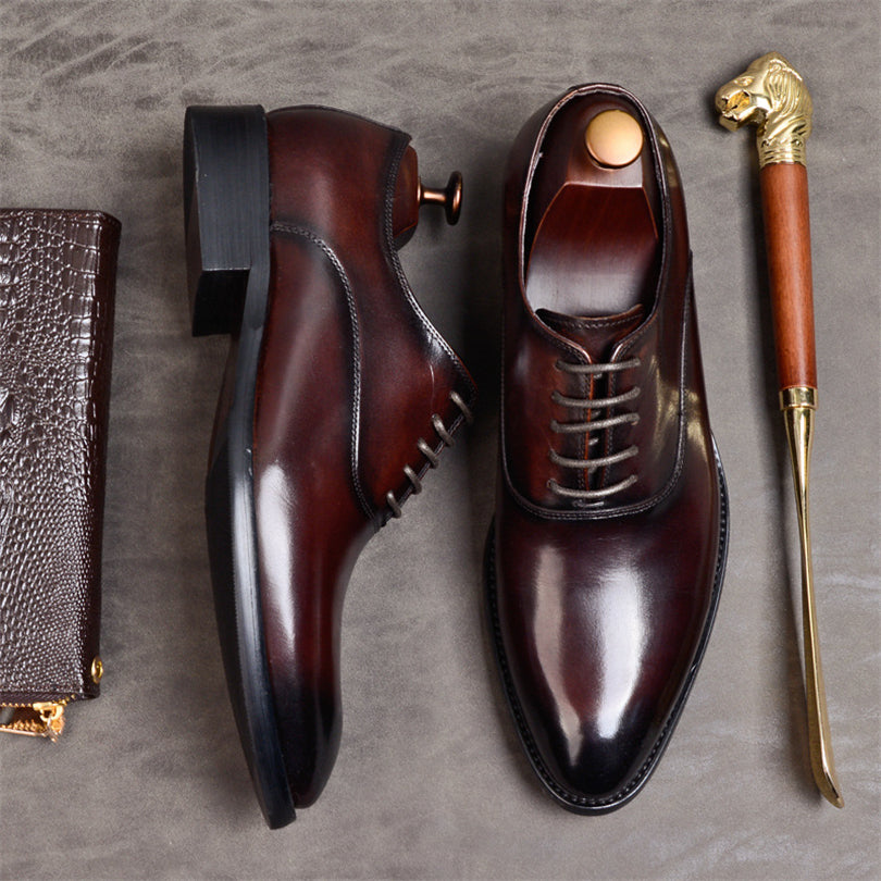 Leather Lace -Up Oxford Dress Shoes
