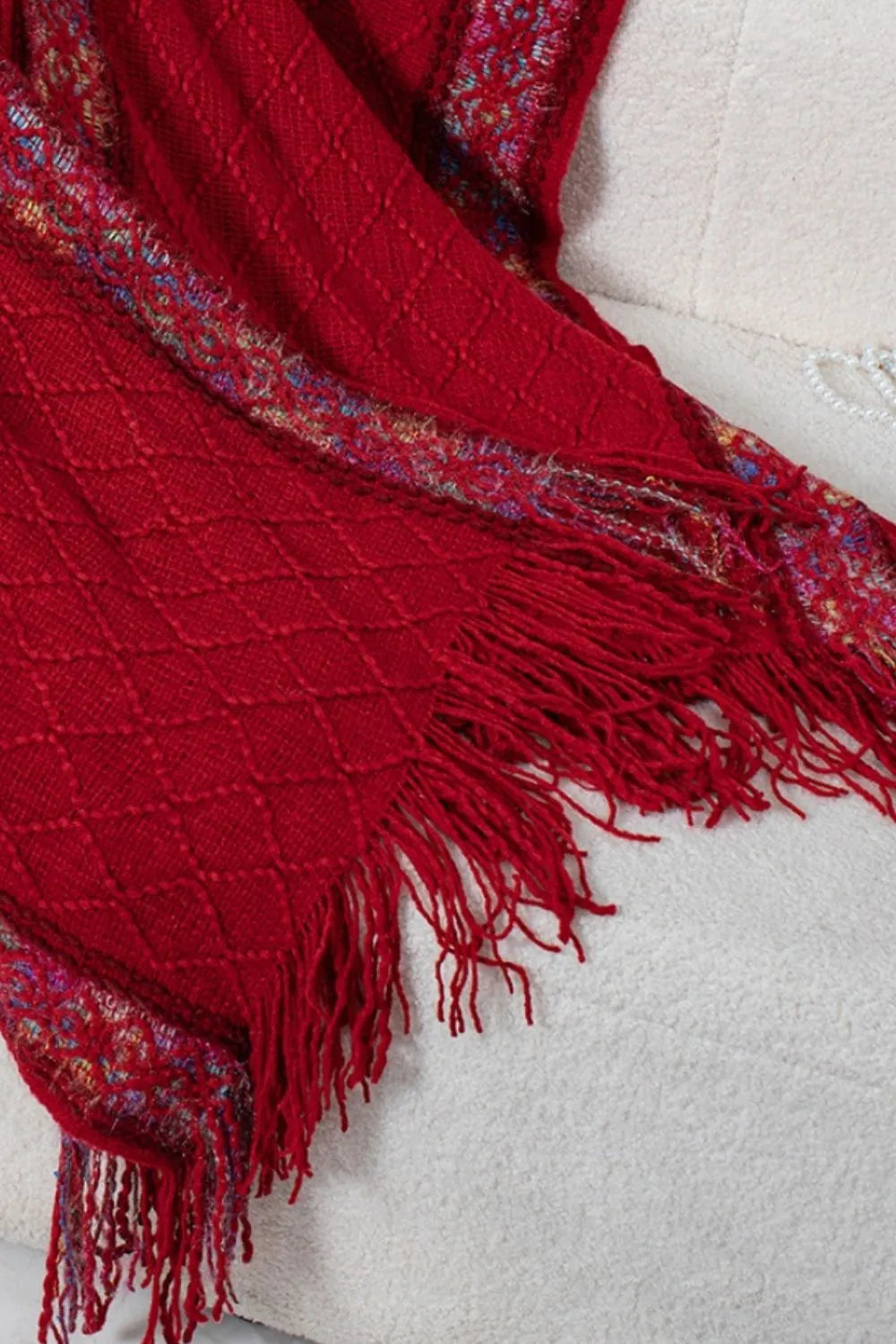 Hooded Tassel Cloak Sweater Shawl