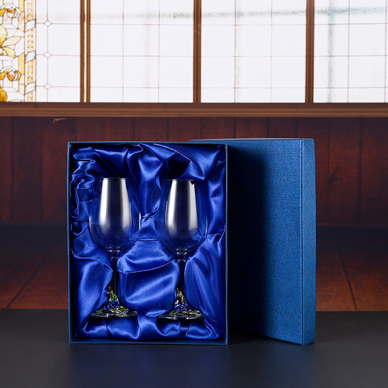 Enamel Crystal Glass Red Wine Glass Goblet Decanter