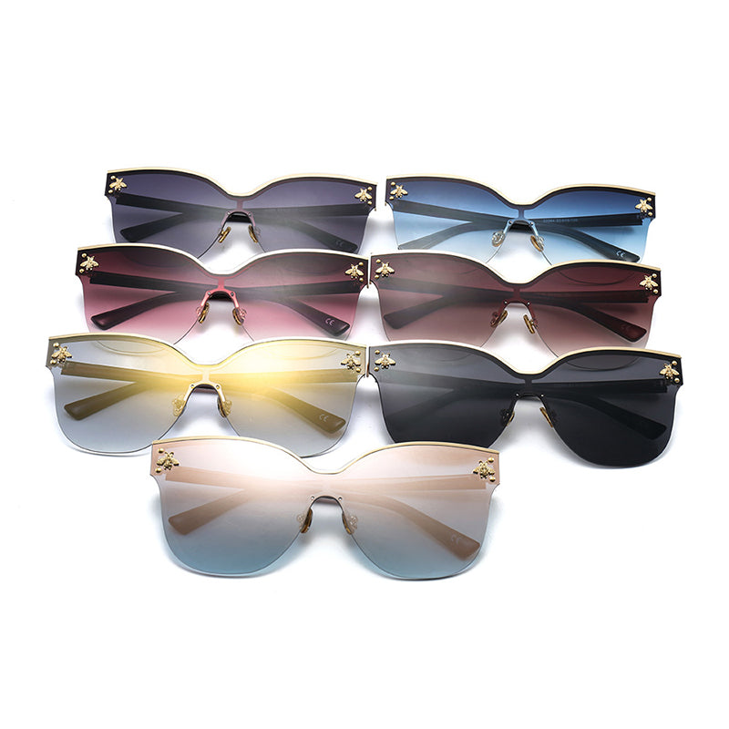 ROYAL GIRL Oversize Rimless Sunglasses UV400