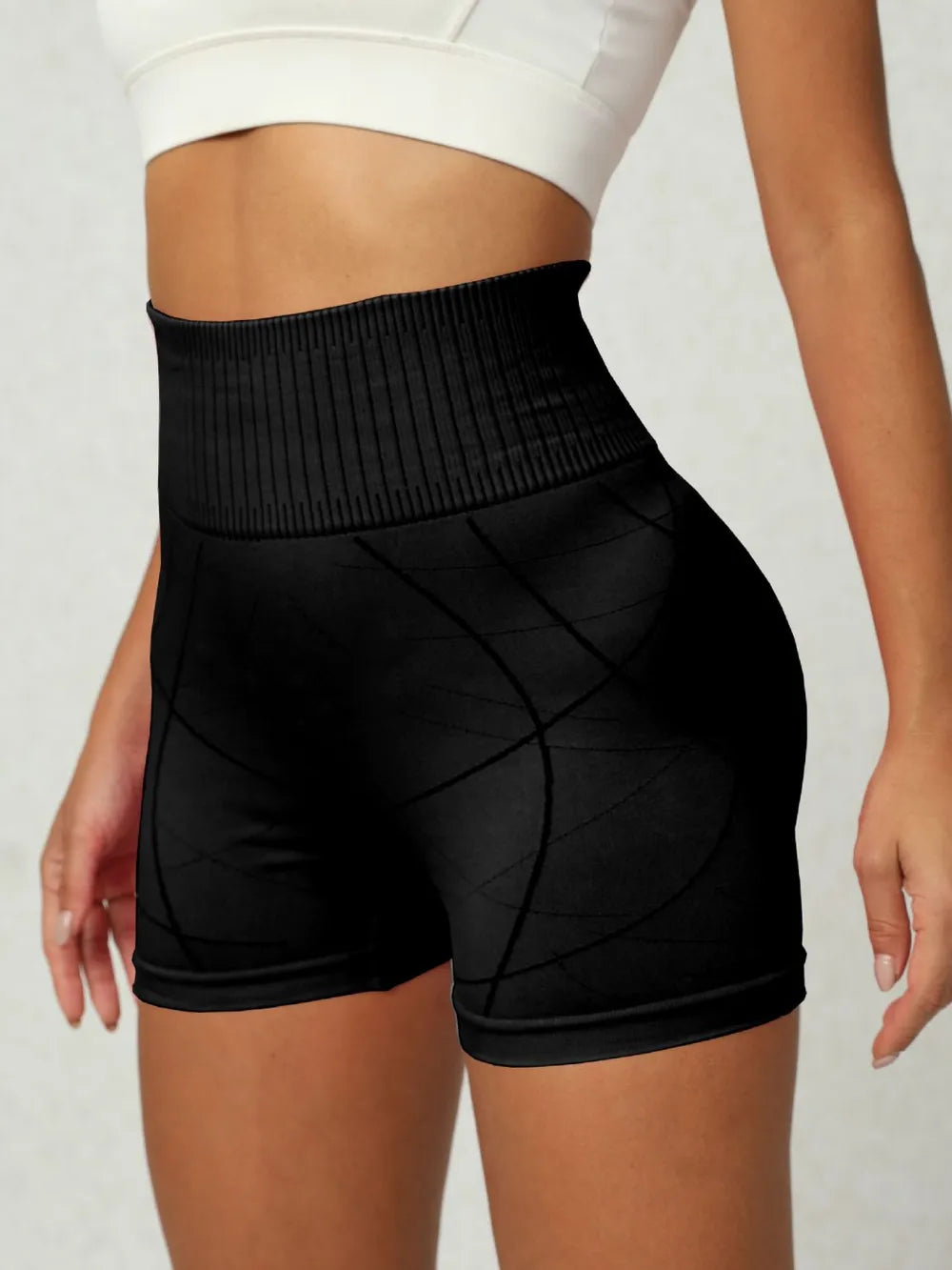 High Waist Active Spandex Shorts