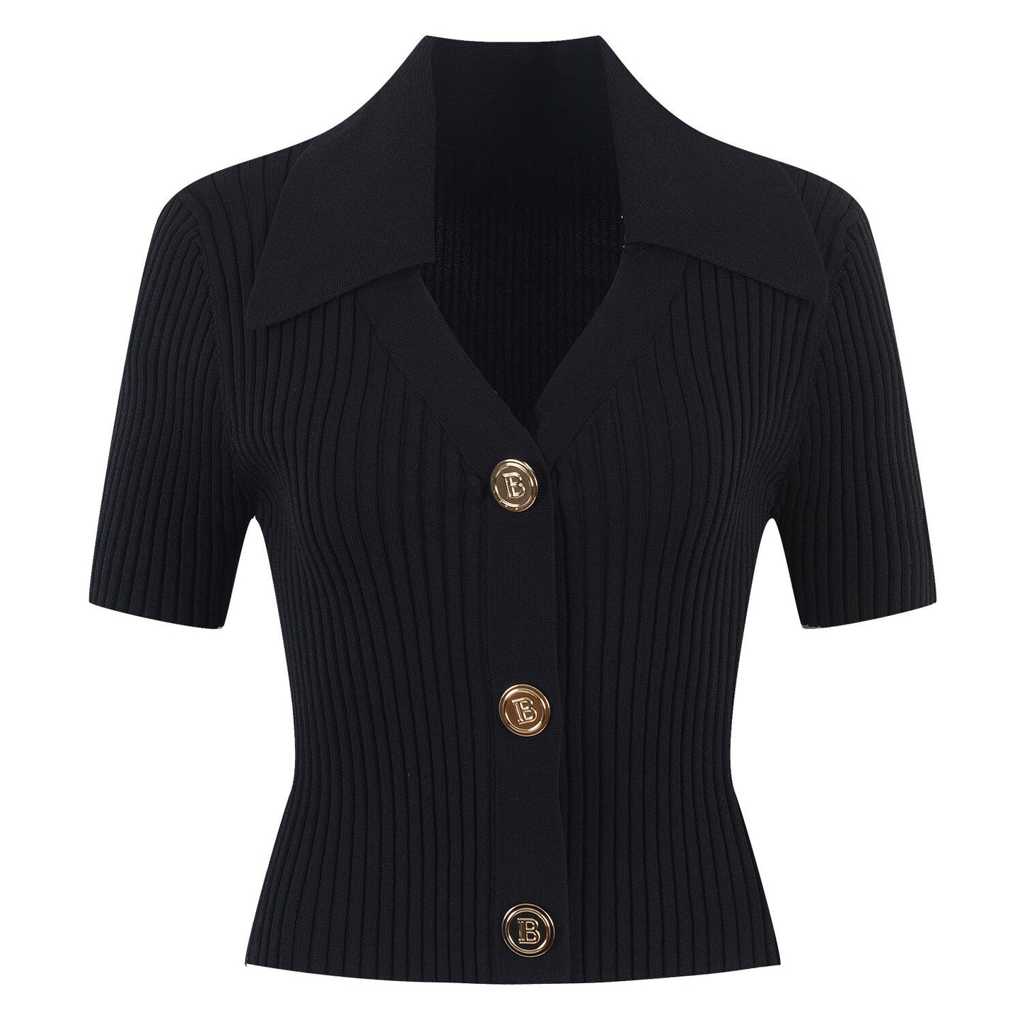 V-Neck Short Knitted Cardigan