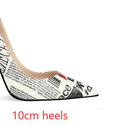 Poster Letter Thin Pointed Toe High Heel