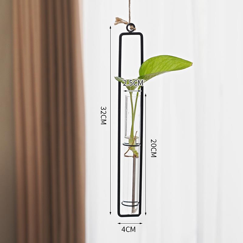Scandinavian-Style Hanging Glass Hydroponic Vase
