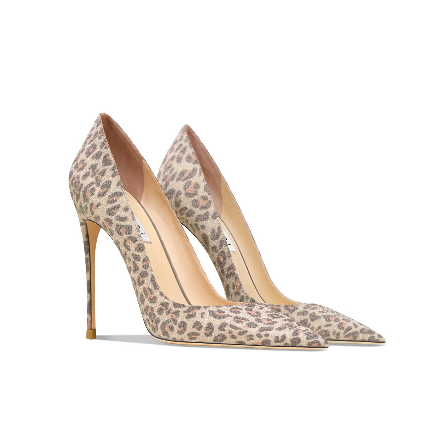 Leather Leopard Print High Heels
