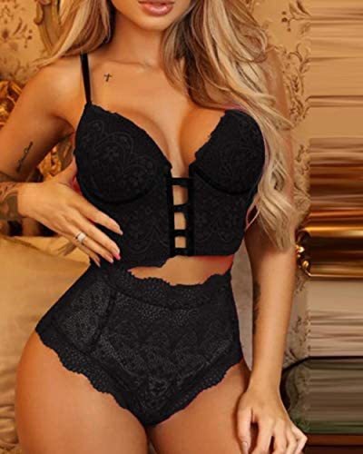Seductive Lace Two-Piece Lingerie Set