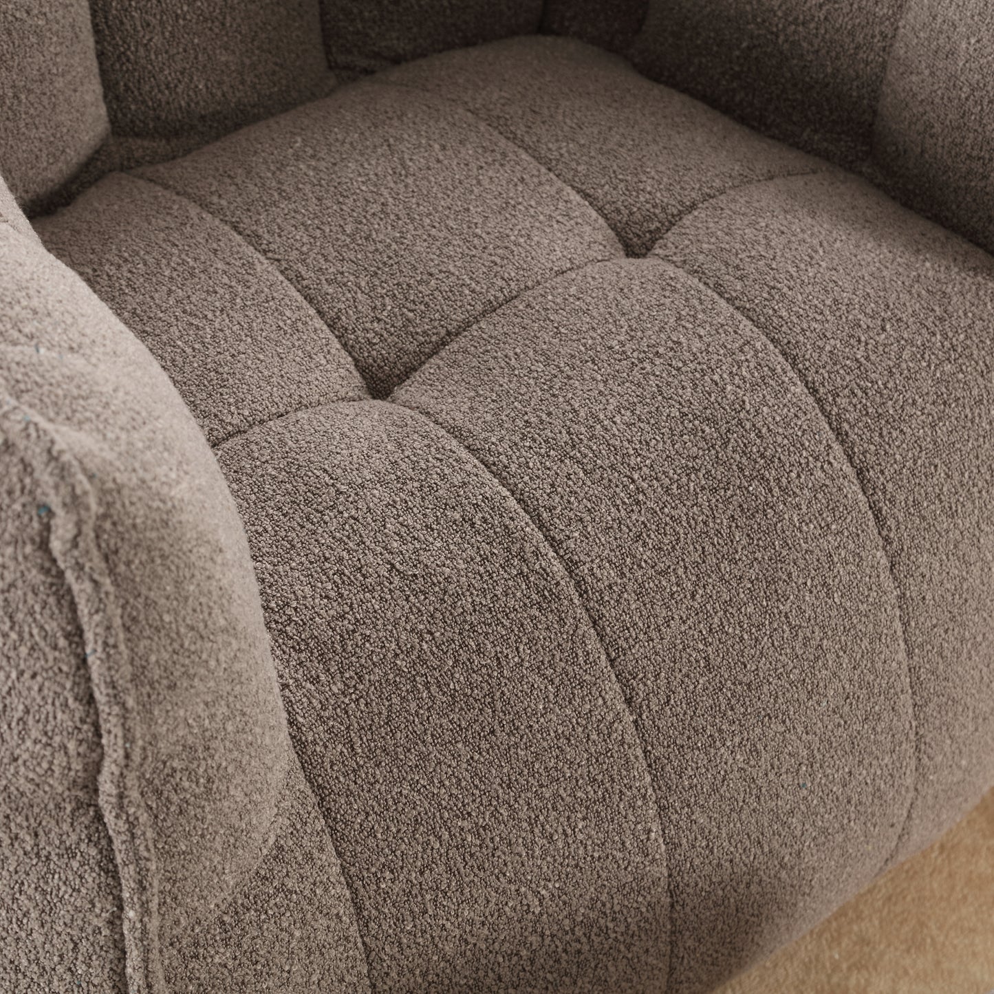 Soft Bean Bag Chair with Footstool - Coffee