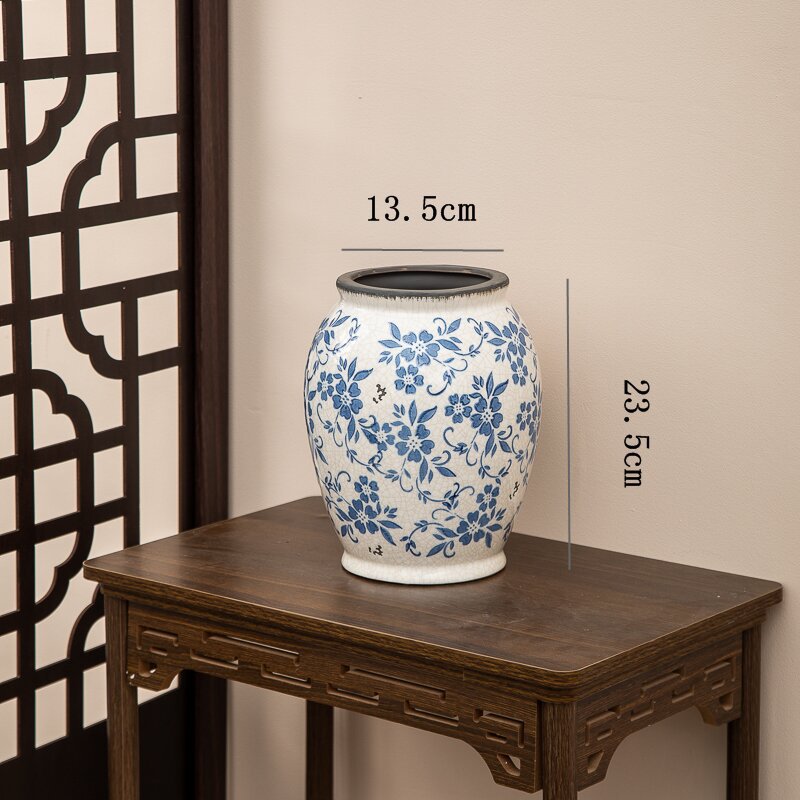 Blue and White Porcelain Ceramic Vase