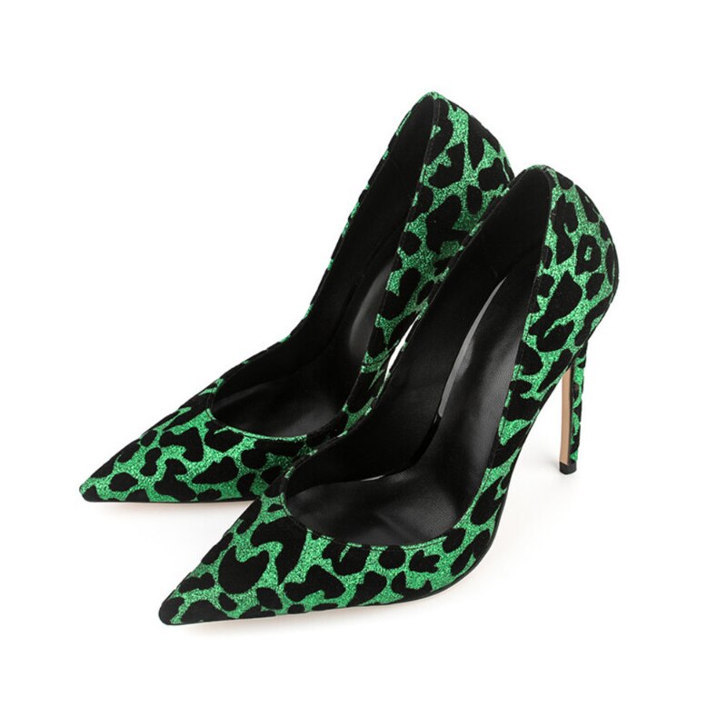 Leopard Print Pointed Toe High Heels