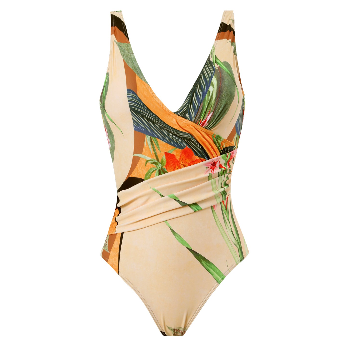 Floral Retro Conjoined Bikini Set
