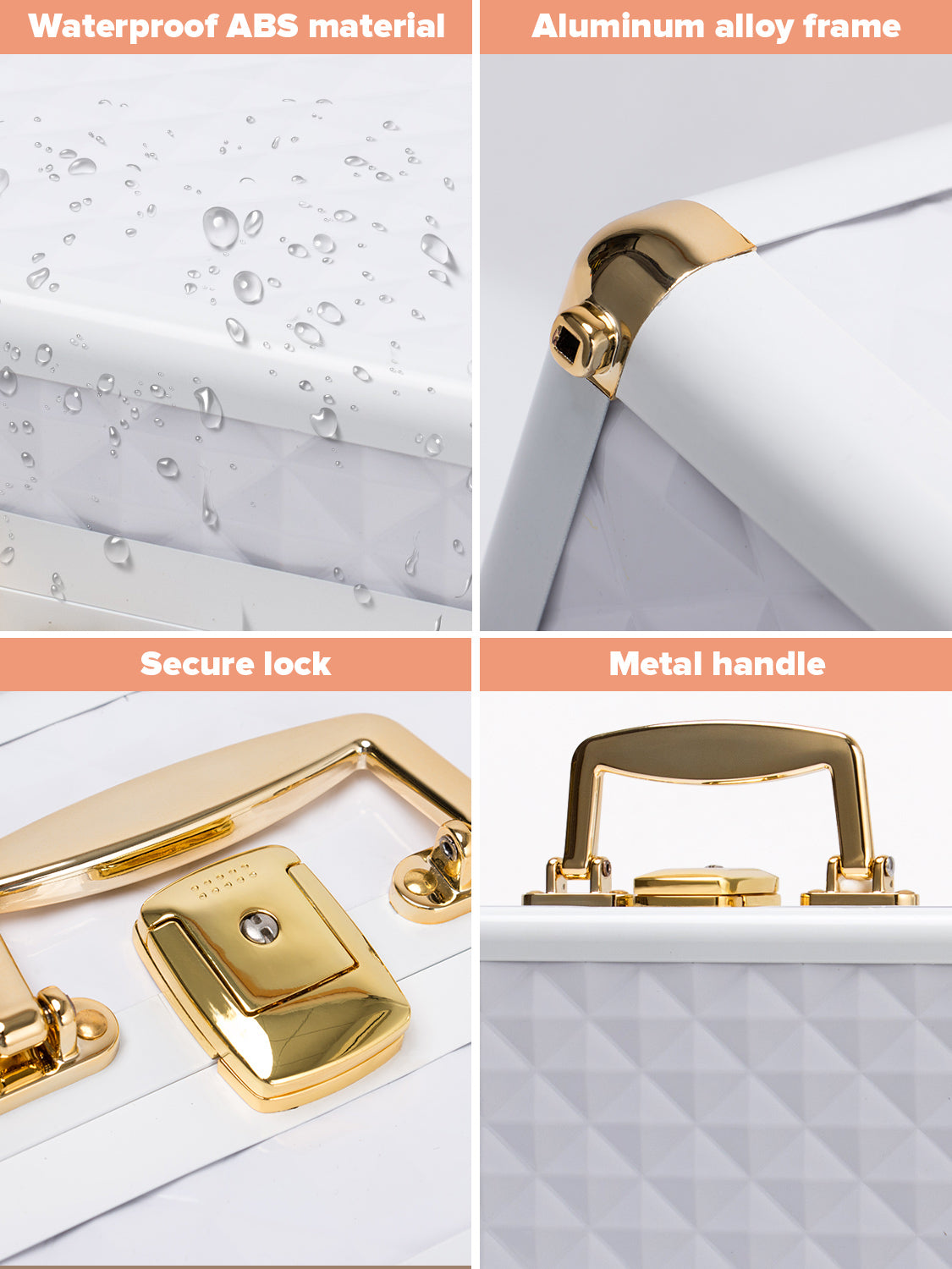 Portable Travel Makeup Case with LED Mirror