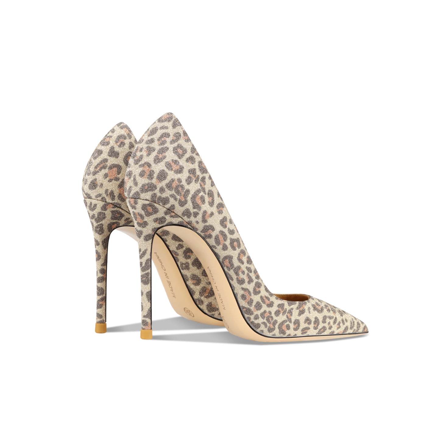 Leather Leopard Print High Heels