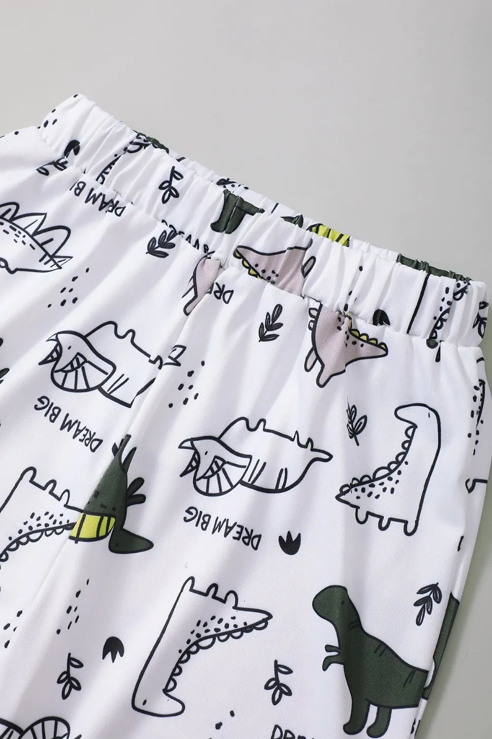 Round Neck Long Sleeve Top and Printed Pants Set