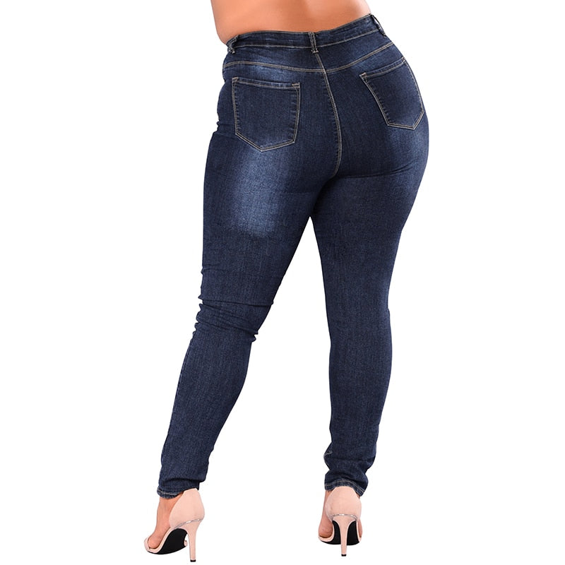 High Waist Skinny Jeans - Plus Size