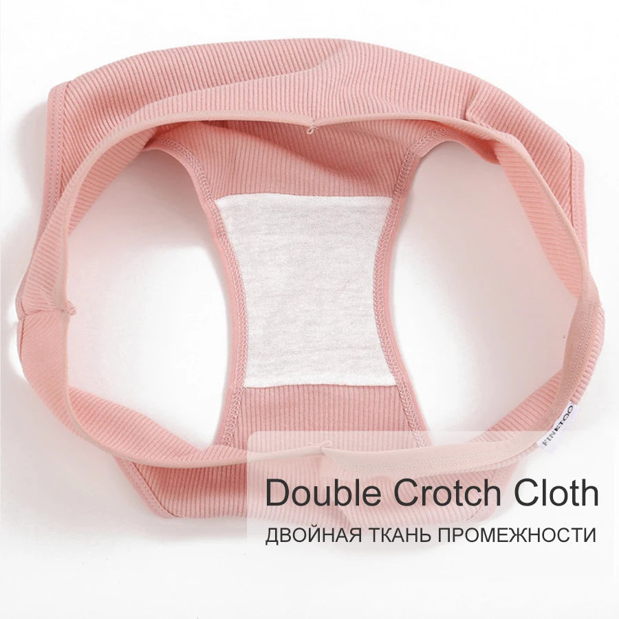 FINETOO Cotton Solid Color Panty 3PCS/Set