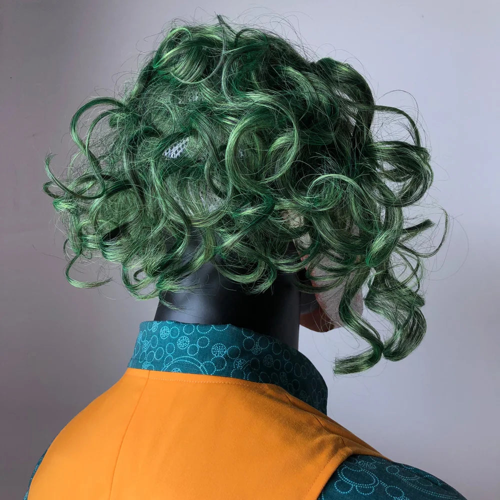 Joker Mask Cosplay Latex Masks With Green Hair Wig