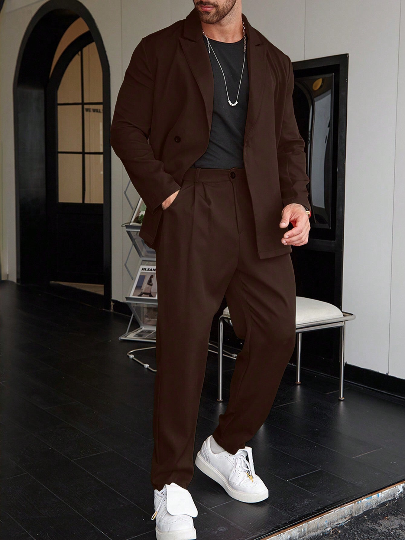 Loose Button Down Casual Suit