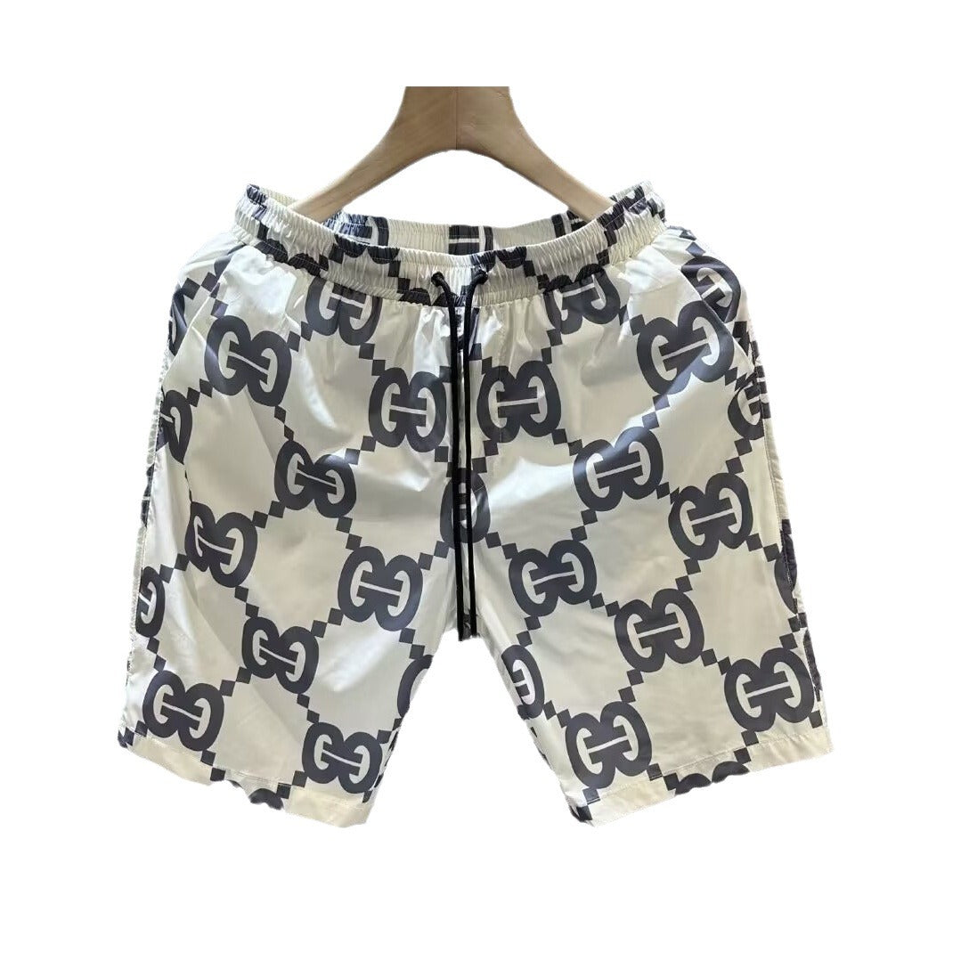 Loose Gucci Print Casual Shorts