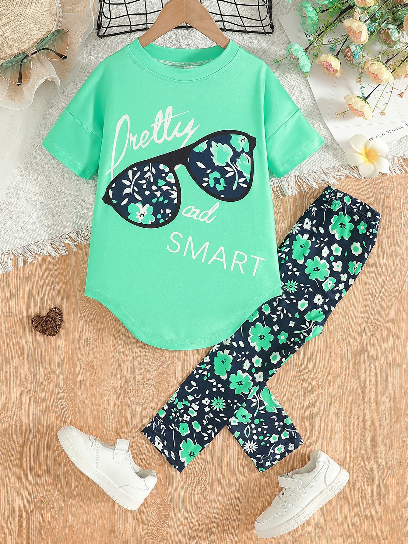 "Pretty and Smart" Short Sleeve Pants Set