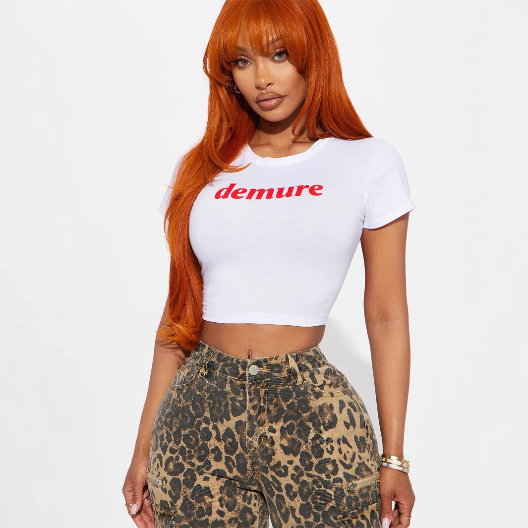 Midriff-Baring Cropped Tee