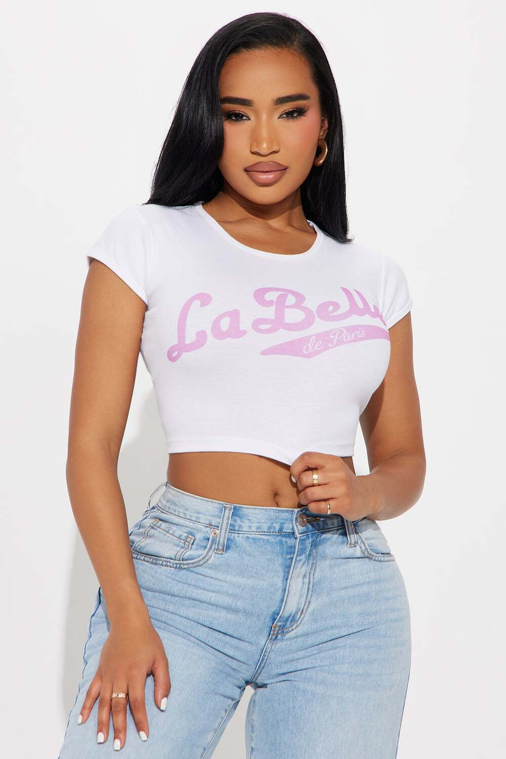 Midriff-Baring Cropped Tee