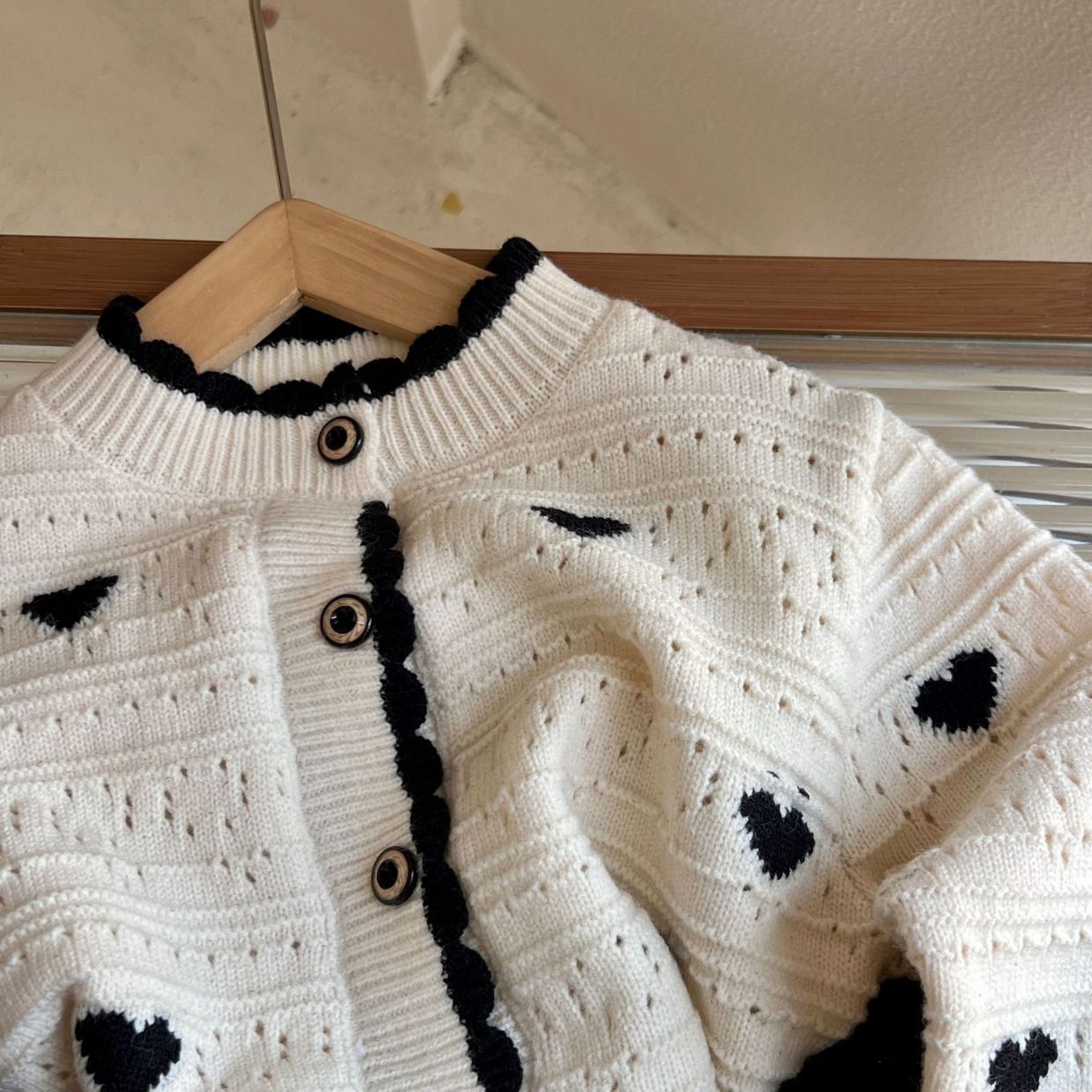 Love Sweater Cardigan with Skirt Set