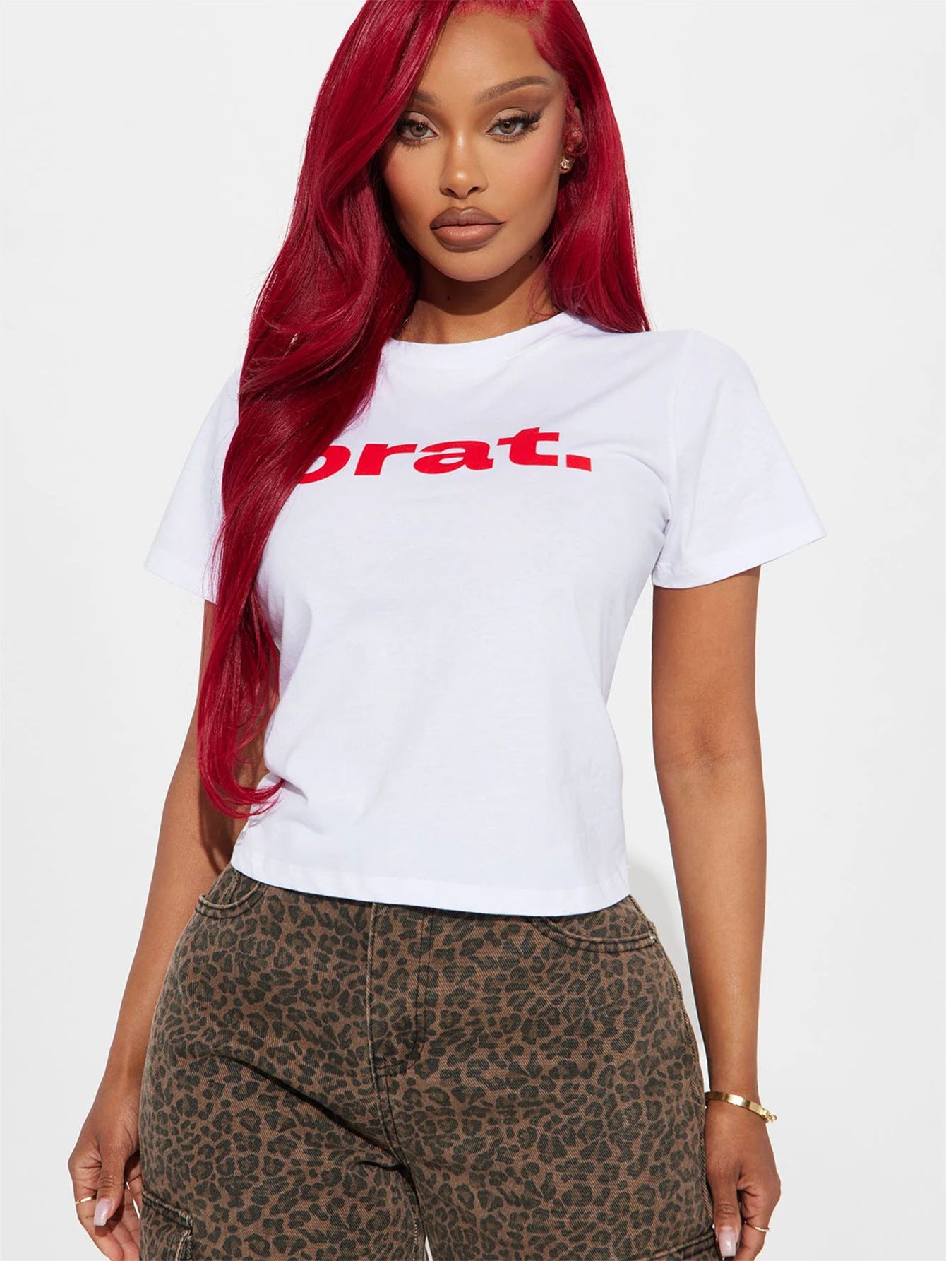 Midriff-Baring Cropped Tee