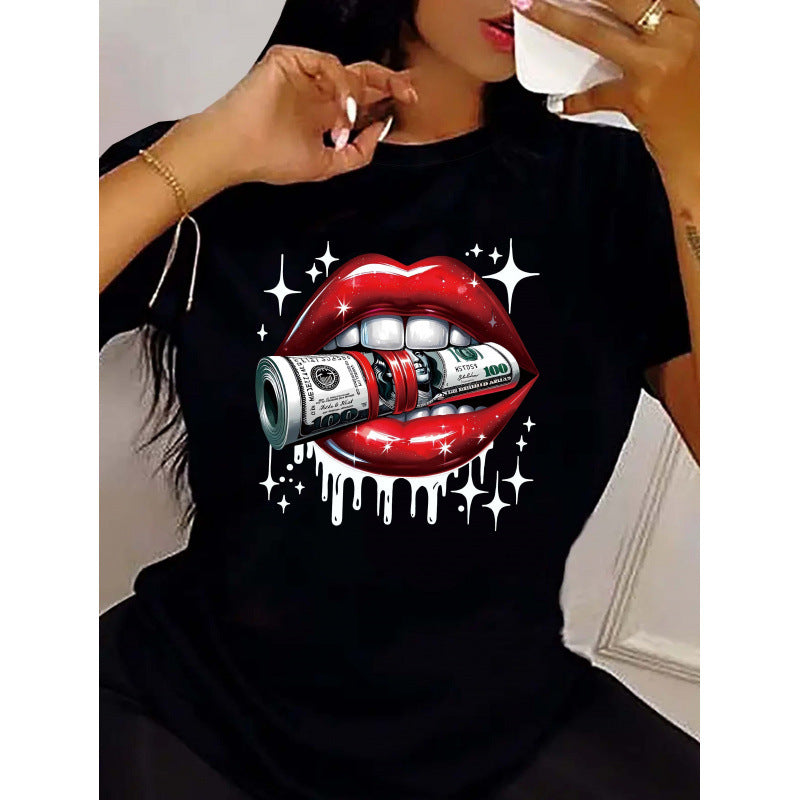 Red Lips Casual Tee