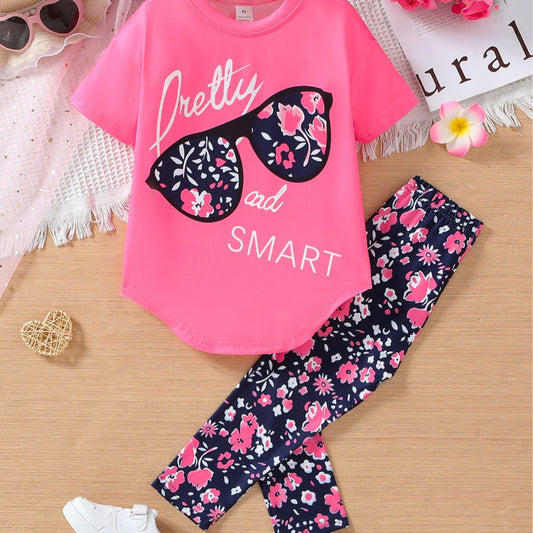 "Pretty and Smart" Short Sleeve Pants Set