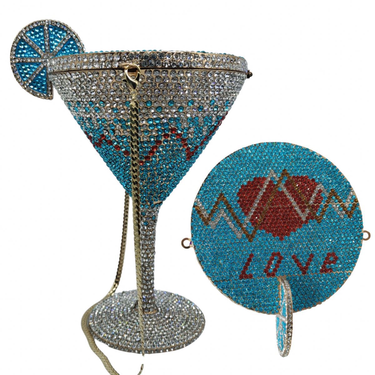 Cocktail Goblet Diamond Clutch