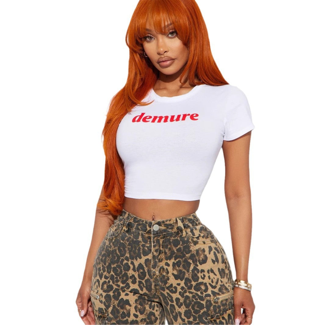 Midriff-Baring Cropped Tee