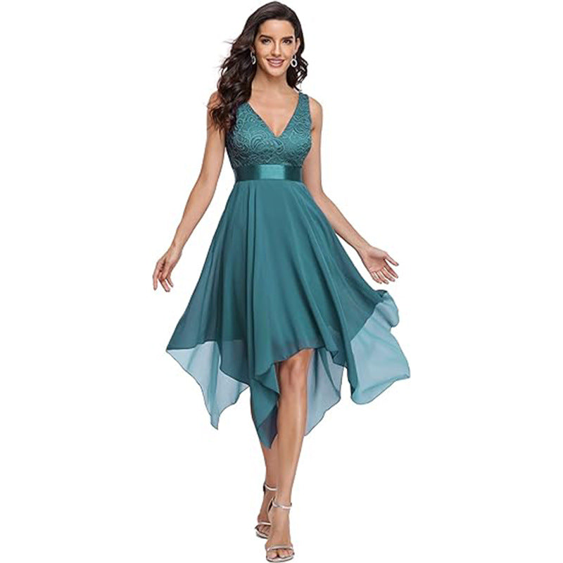 Lace Chiffon Cocktail Dress