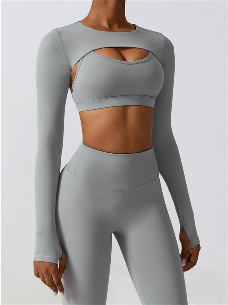 Quick-Drying High Elastic Nude Feel Fitness Set