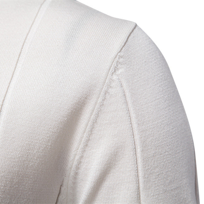 Woolen Zipper Polo Shirt