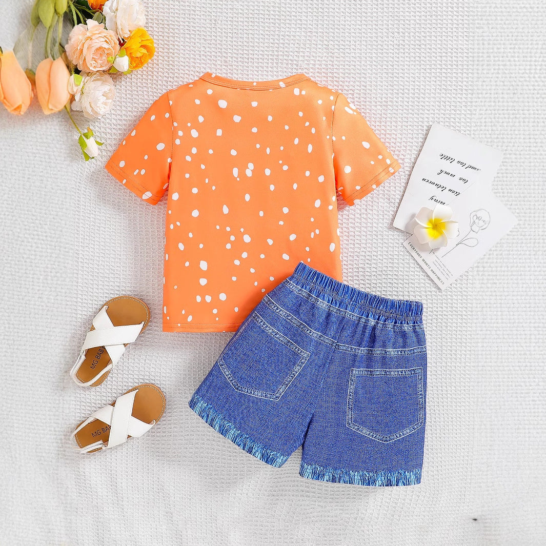 Cartoon Leopard Print Two-Piece Outfit