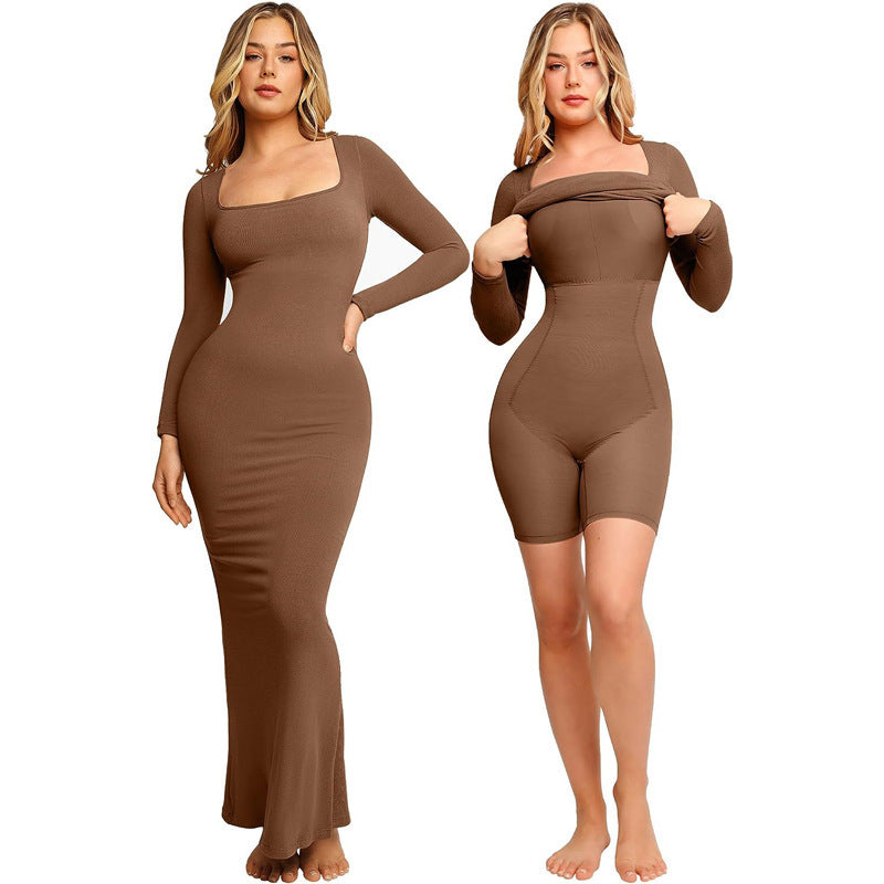 Belly Contracting Body Slimming Hip Lifting Two-in-one Light Body Shaping Dress