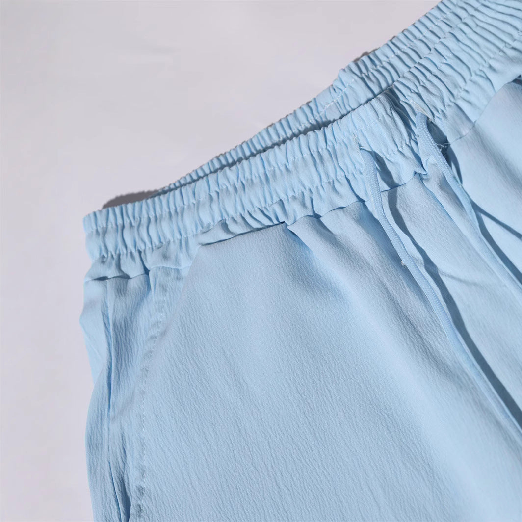 Elastic Waist Pleated Shorts