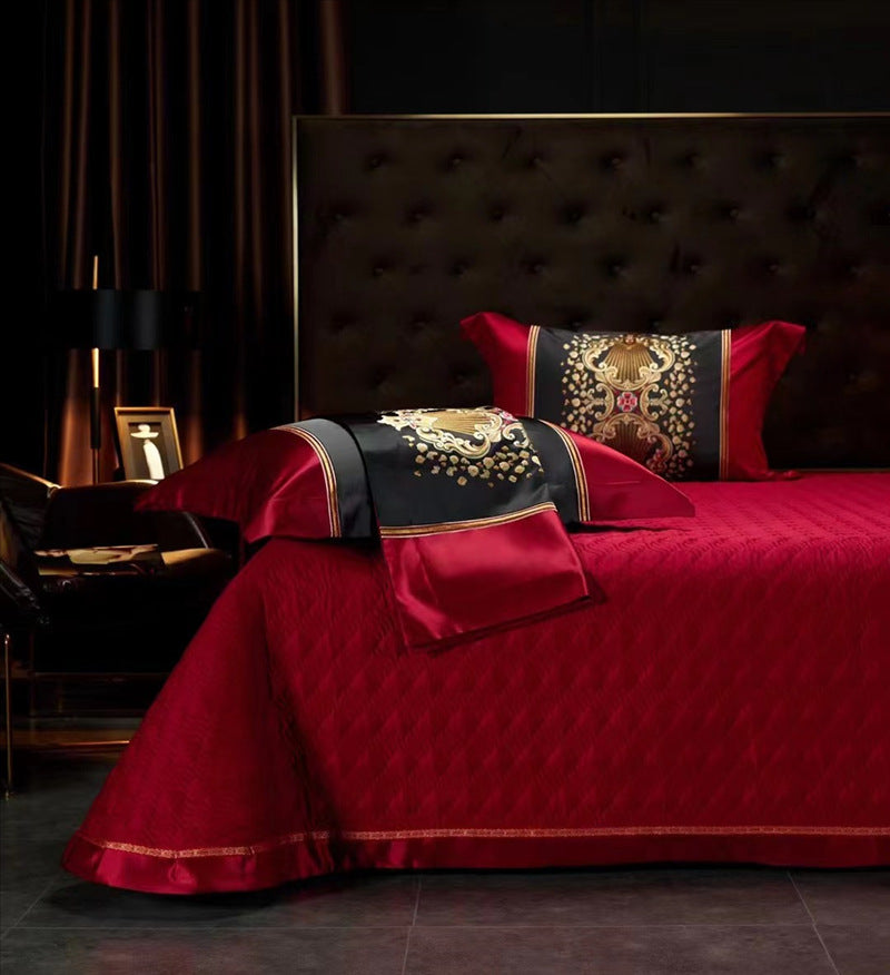 Silk Embroidery Four-piece Bed Set - Full Size