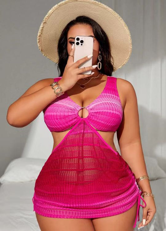 Split Two-piece Suit Beach Swimsuit - Plus Size