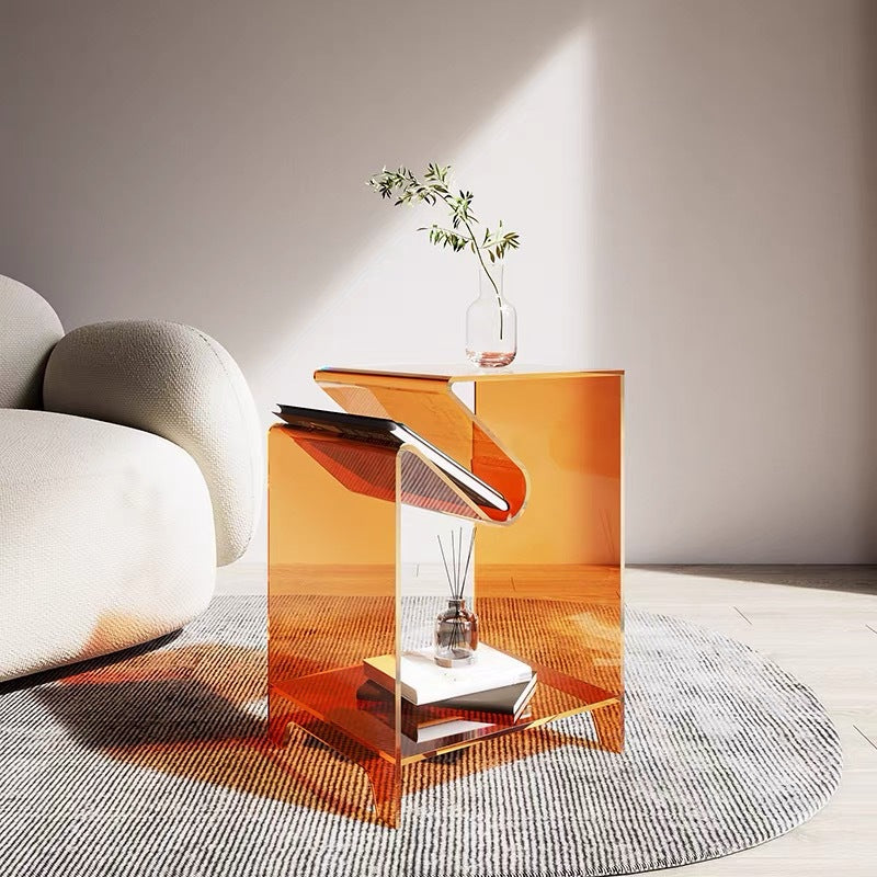 Simple Geometric Acrylic Transparent Tea Table